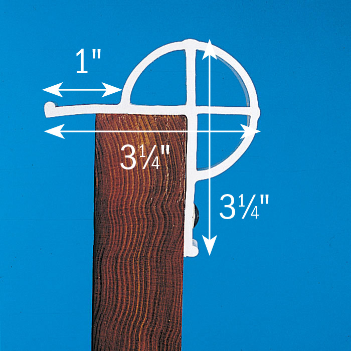 DockEdge+ Corner Edge Bumper Profile diagram