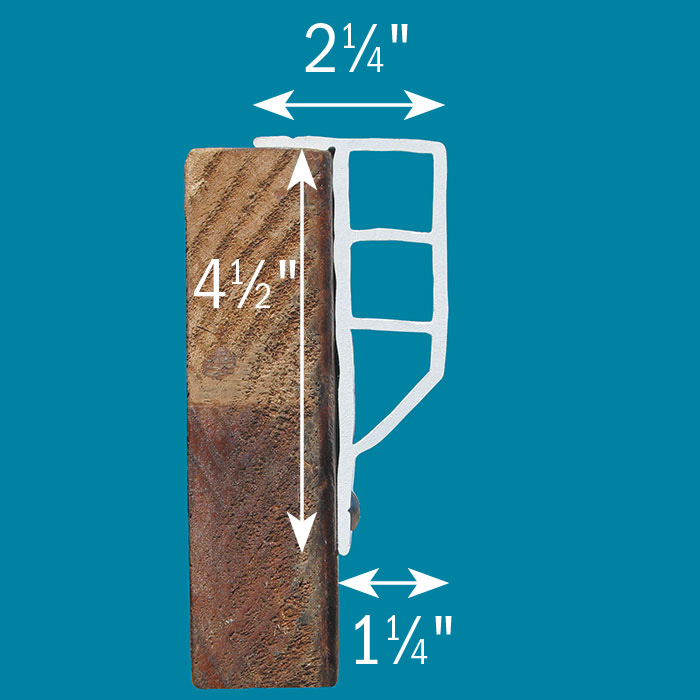 Standard PVC Profiles - Full face  bumper diagram