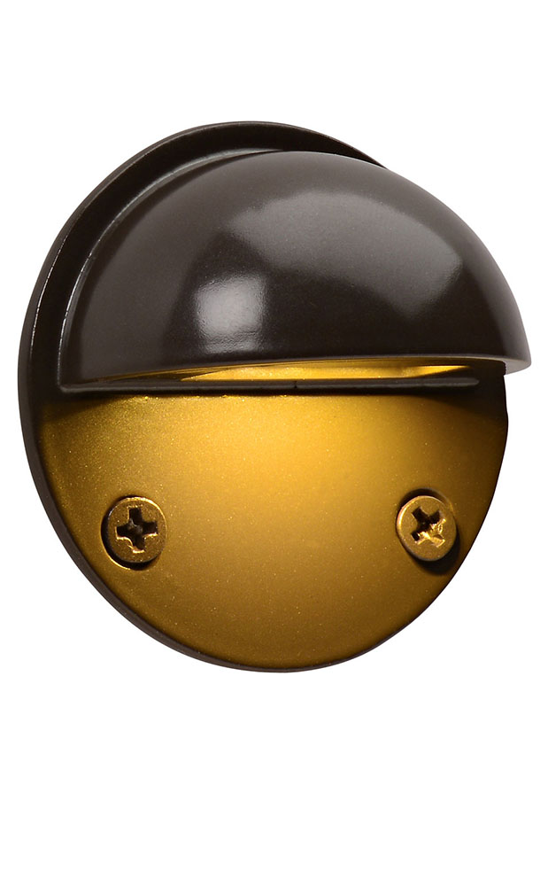 Highpoint endurance mini eyeball rail light in antique bronze, illuminated