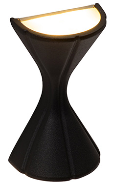 Endurance Hourglass Rail Light, Textured Black
