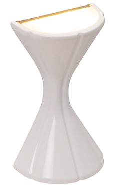 Endurance Hourglass  Rail Light, powder coated white