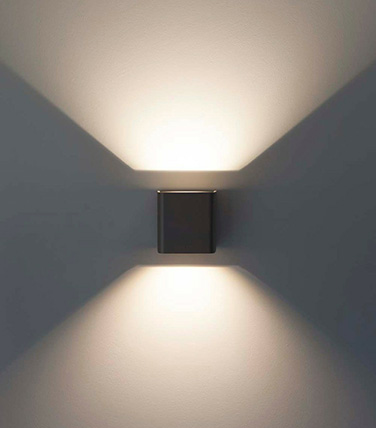 diffused light from a wall light