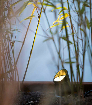 light shield on light in garden