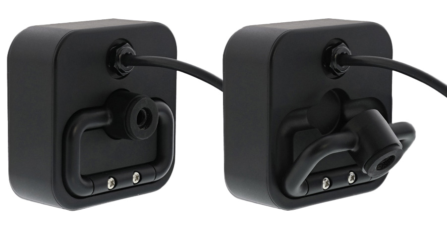 move corded motion detector, 2 views of back