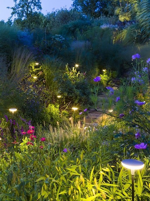 Sway bollard installed throughout garden path