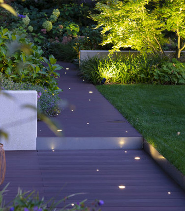 Fusion light installed in walkway