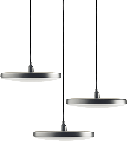 Disc Pendant 230V tripple spot light