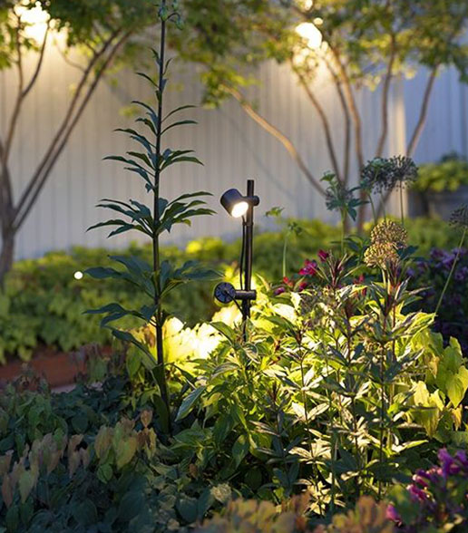 In-lite mini scope duo 12v spot illuminating garden