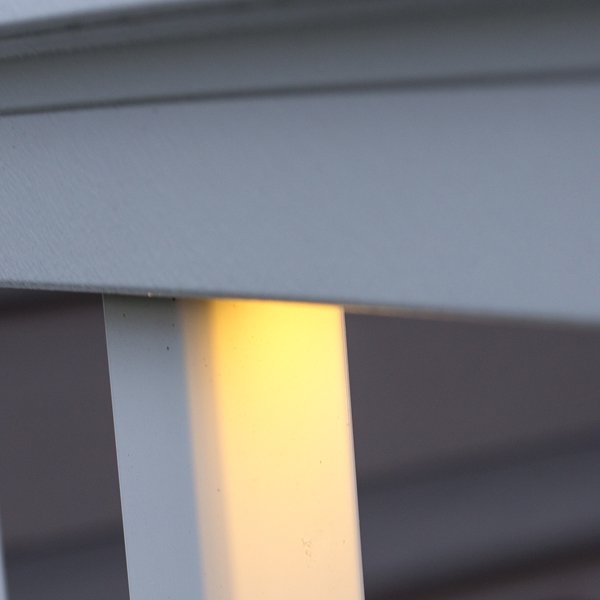 TimberTech under rail light, installed in post
