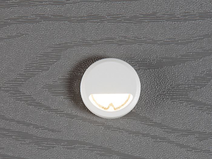trex flat post cap light, illuminated