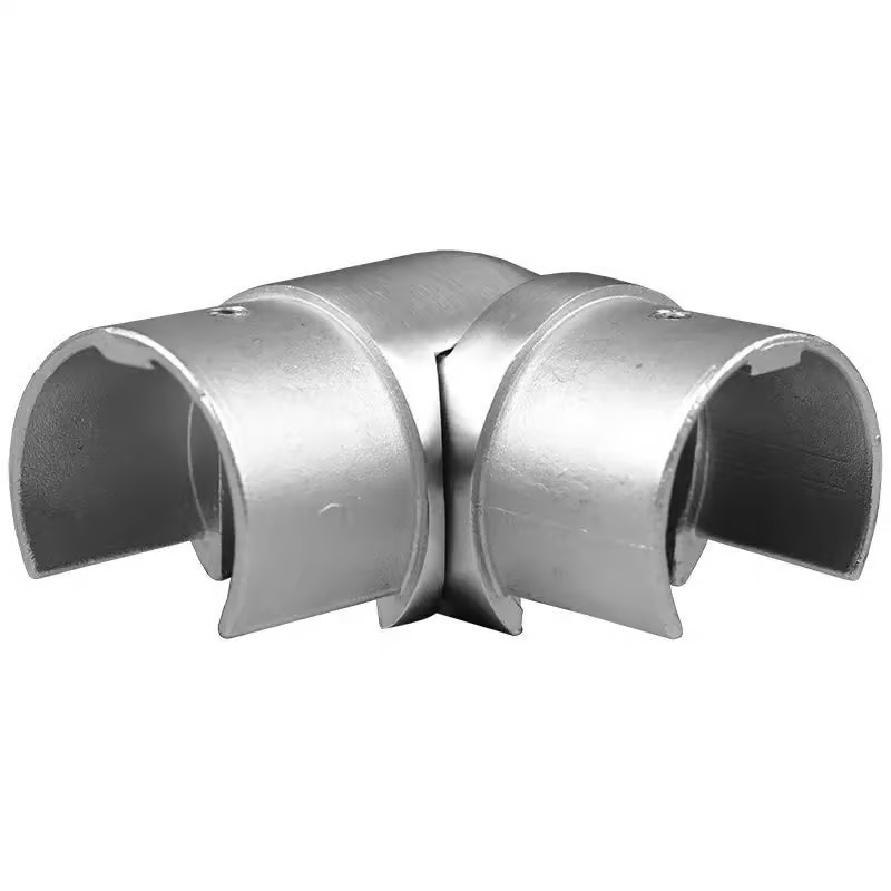 adjustable 90° horizontal round caprail connector