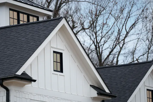 Hardie sofit and panel, side of house