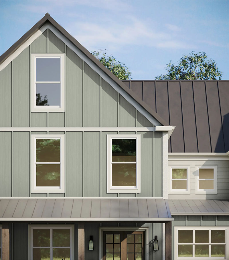 Hardie panel in light mist