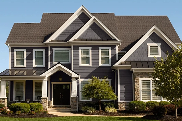 Hardie products used on this house, siding trim and soffit