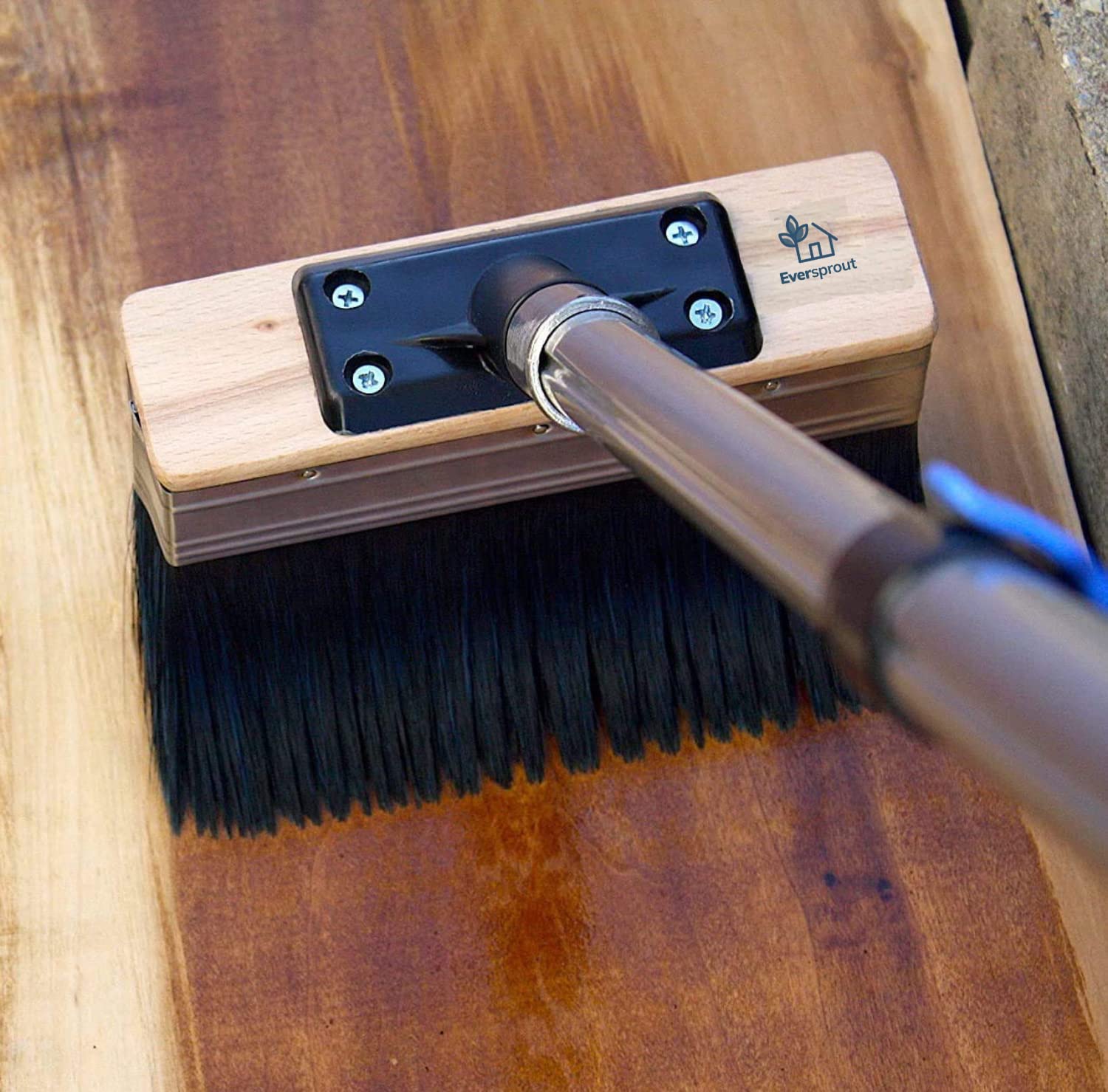 Eversprout Golaith Deck Stain Brush in use