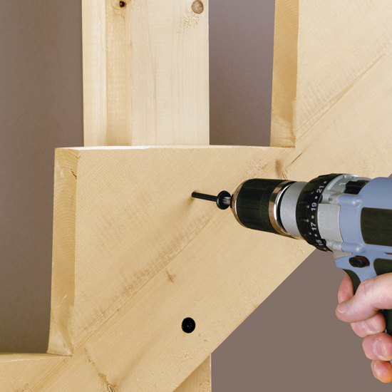 headLOC screws used for stair installation