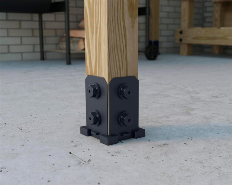 Post Base Ironwood on Support post