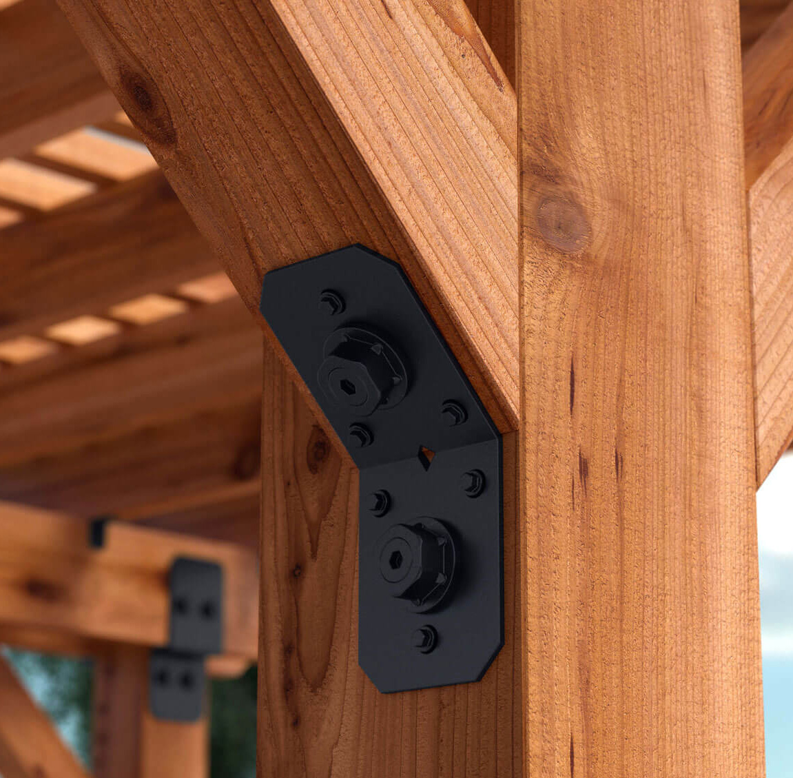 4-in Flush Inside 45deg Angle Bracket Ironwood