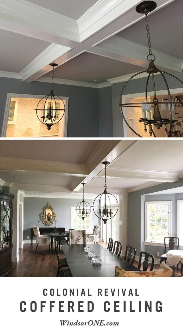 WindsorONE coffered ceiling in colonial revival example