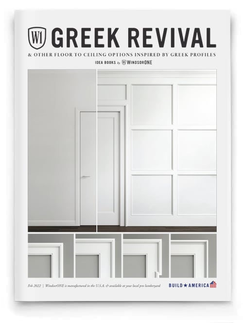 An overview and detail images of Greek Revival Moldings.