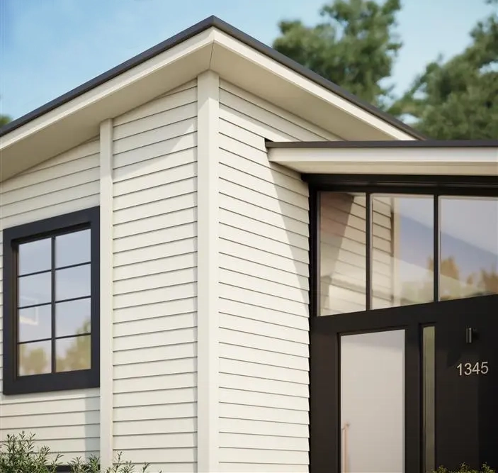 Hardie artisian trim example on side of house detail