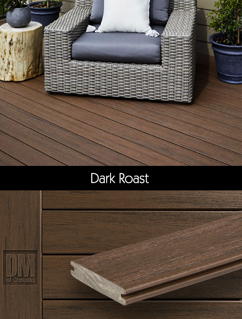 TimberTech Pro Reserve collection deck boards, Dark Roast
